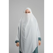 Hürrem Bone Krem Pratik Hazır Geçmeli Tesettür Eşarp Krep Bağcıklı Sufle Hijab 2313 40 Krem