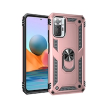 Xiaomi Redmi Note 10 Pro Kılıf Sofya Yüzüklü Silikon Kapak - Rose -