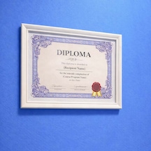A4 Beyaz Diploma Ve Sertifika Çerçevesi 21,5x31 Cm Duvar Ve Masa Çerçevesi