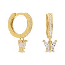 Mini Kelebek Küpe 718874 Gold Gümüş