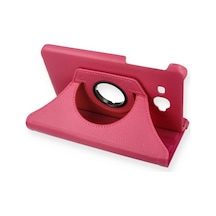 Newface - 361 - Samsung Galaxy T280 Tab A 7 Kılıf 360 Tablet Deri Kılıf - Edntrend - - Pembe