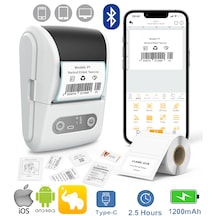 Mpia P1 Etiket Yazıcısı Termal Kablosuz Eleph-label App Android İos