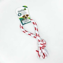 Eurodog Diş İpi Halka Tek Düğüm Kırmızı Beyaz 25cm