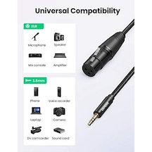 3.5mm To Xlr Mikrofon Ses Kablosu Örgülü 2 Metre