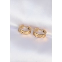 Ezoconcept 316l Çelik Gold Renk Model Halka Küpe Çok Renkli
