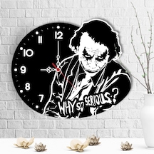 Kişiye Özel Joker Tasarımlı Ahşap Duvar Saati - 1 Çok Renkli
