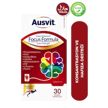 Ausvit Fosfotidilserin Ve L-teanin İçeren Kapsül Takviye Edici Gıda 30 Vegan Caps Focus Formula