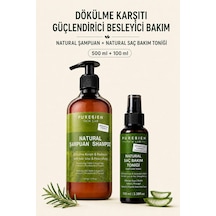 Natural Şampuan Ve Saç Bakım Toniği Seti Dökülme Karşıtı, Güçlendirici Ve Besleyici Bakım 500 Ml + 100 Ml Tüm Saç Tipleri