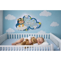 Ayıcık Bebek Odası Kapı Süsü Beyaz