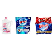Bingo Yüzey Tem. Fresh 2.5 Lt +tablet 50'li + Renkliler İçin Toz Deterjan 1.5 Kg 3'lü Set 2'li Set