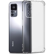 Xiaomi Mi 12t Pro Kılıf Antishock Darbe Emici Kamera Korumalı Şeffaf Silikon Kapak K-anti
