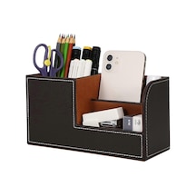 Ganzhoushop Masa Düzenleyici - Ofis Kalemlik Düzenleyici Masaüstü Masa Aksesuarları Ofis Malzemeleri Organizasyon Dekor Kahverengi