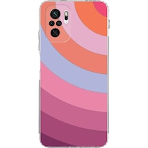 Xiaomi Redmi Note 10s Kamera Korumalı Kapak Renk Cümbüşü Tasarımlı Şeffaf Kılıf
