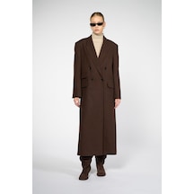 Kadın Kahverengi Oversize Kaban Kahverengi
