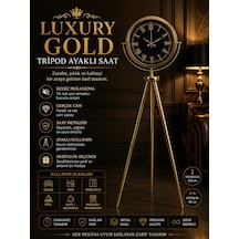 Luxury Gold Tripod Ayaklı Modern Saat