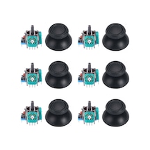 Ps5 Analog Motor Ve Topuz Seti 6+6 Playstation 5 Tamir Ps5 Motor Kol Tamir Seti Yedek Parça Siyah