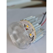 10'lu Paket Dekoratif Yuvarlak Tente Içi Kasasız Led Armatür 12v - Beyaz Işık 6500k Açık