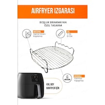 Airfryer Izgara Teli Zigzag Model Fritöz Metal Aksesuarı Xxl Krom