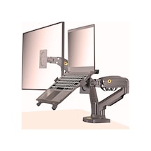 Nb F160+fp Gazlı Çift Kol North Bayou 17-30"monitör 10"-17" Dizüstü Bilgisayar Vesa Monitör Sta Altın