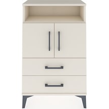 Arges Komodin 2 Raflı 2 Çekmeceli 2 Kapaklı 60x30x96 Aytaşı-a... Aytaşı