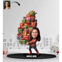 Bk Gift Kişiye Özel Kadın Yılbaşı Tasarımlı Karikatür Biblo -16, Yılbaşı Hediyesi, Yeni Yıl Hediyesi Kobitmeyencom35642 Bk Gift