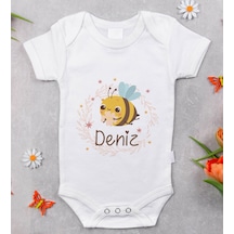 Bitmeyenkartus Bk Kids Isimli Bebek Body Zıbın - Model 26 Beyaz