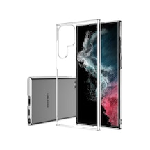 Galaxy S22 Ultra Kılıf Ultra İnce Sararmaz Sert Mika Kamera Yükseltili Grlpro Şeffaf