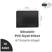 10 Adet Silinebilir Siyah Etiket A7 Karatahta Dekoratif Etiket