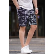 Madmext Madmext Pano Baskılı Lacivert Kapri 2408-lacivert Lacivert