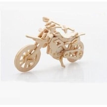 3D Ahşap Puzzle  - Motosiklet