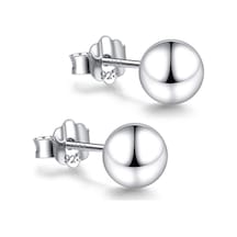 925 Ayar Gerçek Gümüş 5mm Top Küpe