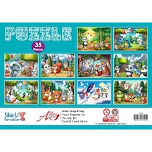 Puzzle 35 Parça 10 Çeşit 10 Lu Paket