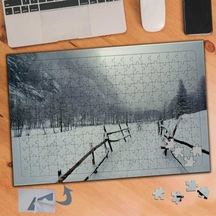 Karlı Yürüyüş Yolu Manzarası 240 Parça Puzzle Yapboz Tablo-229