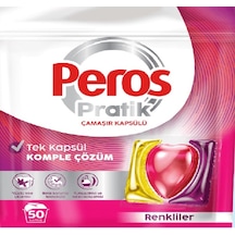 Peros Çamaşır Deterjanı Tableti Kapsülü Renkliler İçin 50 Adet