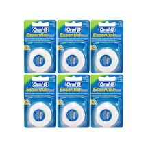 Essential Floss Naneli Ve Mumlu Diş İpi 50 M X 6 Adet
