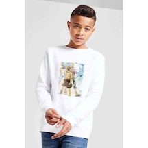 Tshirthane Anime One Piece Ace Of Spades Baskılı Unisex Çocuk Beyaz Sweatsh