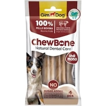 Gimdog Chew Bone Diş  Naturel Press Köpek Çiğneme Kemiği 80 G 8.9 CM 4'lü