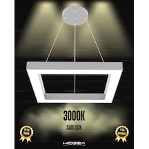 Quattro Gri Kasa, Sarı Işık Modern Sarkıt Led Avize GRİ RENK