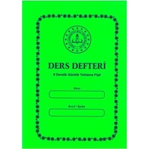 Ders Defteri 8 derslik Günlük Yoklamalı Plastik kapak Asorti