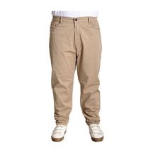 Mode Xl Büyük Beden Pantolon Keten 5Cep Milano Classic 20902 Bej 001