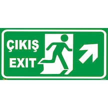 EXIT ÇIKIŞ (SAĞ YUKARI YÖN) LEVHASI