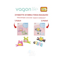 4'lü Saç Toka Seti Önce Birleştir,sonra Tak 2 Paket 4 Adet Gönderilir Yapı Toka Seti Ff 7101-7135