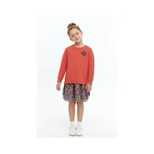 Xo Kids Kız Çocuk Elbise 3-7 Yaş 4111 Nar