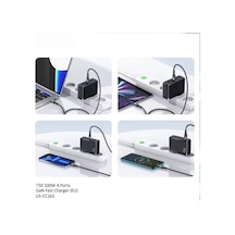 Fc24 100w Gan Hızlı Şarj Adaptörü 3xusb-c 1xusb-a Girişli Pd Destekli Çoklu Şarj Cihazı-1392