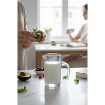 Ölçekli Cam Mini Süt Sosluk Sürahisi 100 Ml. 2 Li