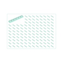 Yedek Parçalar: Plate 1x6: 50 Adet 1x6 Plate Parts Plaka Parçası Cam Göbeği - Light Aqua Plate 3666