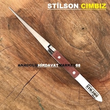 Stilson Cimbiz Düz Uçlu Çelik Cimbiz 160 Mm Ahşap Sapli 1  Kalite