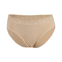6 Adet Yıldız Bayan Likralı Beli Dantelli Bikini Külot Ten 3527 Ten