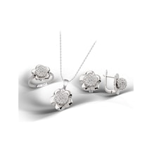 Kuyumcudükkani Avusturya"crystal"taşlı Mini Set -24003-w-w 12 Beyaz