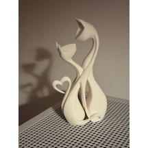 Minimal Soyut Kediheykeli Hediyelik Ev Dekorasyon Ürünü 15 Cm